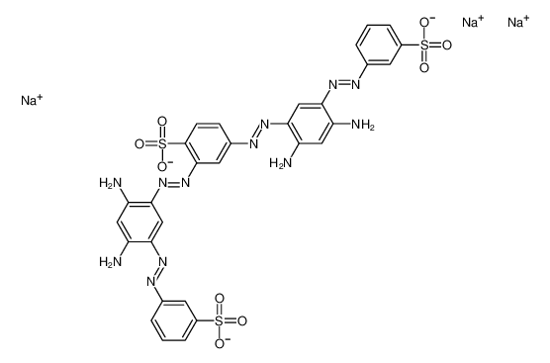 Picture of trisodium,2,4-bis[[2,4-diamino-5-[(3-sulfonatophenyl)diazenyl]phenyl]diazenyl]benzenesulfonate