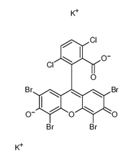 Изображение dipotassium,3,6-dichloro-2-(2,4,5,7-tetrabromo-3-oxido-6-oxoxanthen-9-yl)benzoate