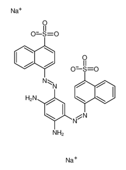 Picture of disodium,4-[[2,4-diamino-5-[(4-sulfonatonaphthalen-1-yl)diazenyl]phenyl]diazenyl]naphthalene-1-sulfonate