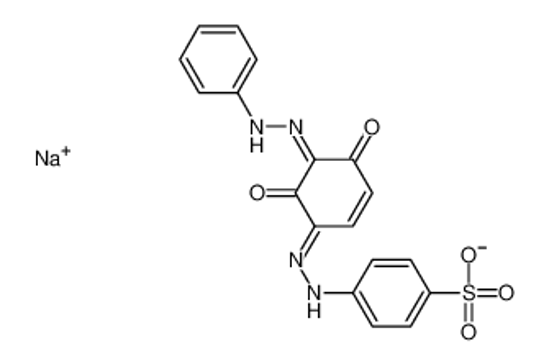 Picture of sodium,4-[(2E)-2-[(5Z)-4,6-dioxo-5-(phenylhydrazinylidene)cyclohex-2-en-1-ylidene]hydrazinyl]benzenesulfonate