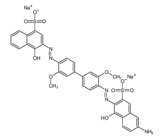 Picture of disodium 3-[[4'-[[6-amino-1-hydroxy-3-sulphonato-2-naphthyl]azo]-3,3'-dimethoxy[1,1'-biphenyl]-4-yl]azo]-4-hydroxynaphthalene-1-sulphonate