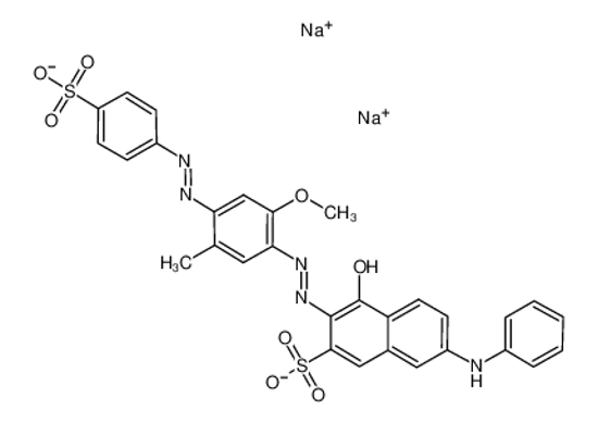 Изображение disodium,(3Z)-7-anilino-3-[[2-methoxy-5-methyl-4-[(4-sulfonatophenyl)diazenyl]phenyl]hydrazinylidene]-4-oxonaphthalene-2-sulfonate