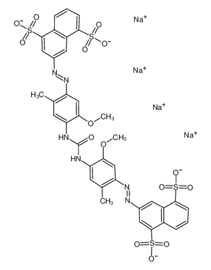 Picture of tetrasodium 3,3'-[carbonylbis[imino(5-methoxy-2-methyl-4,1-phenylene)azo]]bis(naphthalene-1,5-disulphonate)