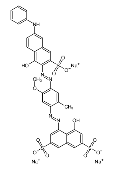 Picture of trisodium 4-hydroxy-5-[[4-[[1-hydroxy-6-(phenylamino)-3-sulphonato-2-naphthyl]azo]-5-methoxy-2-methylphenyl]azo]naphthalene-2,7-disulphonate