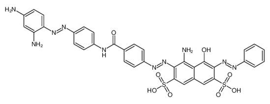 Picture of 4-amino-3-[[4-[[[4-[(2,4-diaminophenyl)azo]phenyl]amino]carbonyl]phenyl]azo]-5-hydroxy-6-(phenylazo)naphthalene-2,7-disulphonic acid