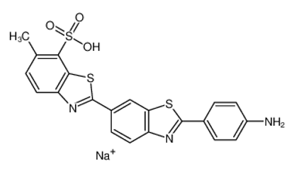 Изображение [2,6'-Bibenzothiazole]-7-sulfonic acid, 2'-(p-aminophenyl)-6-methyl-, sodium salt