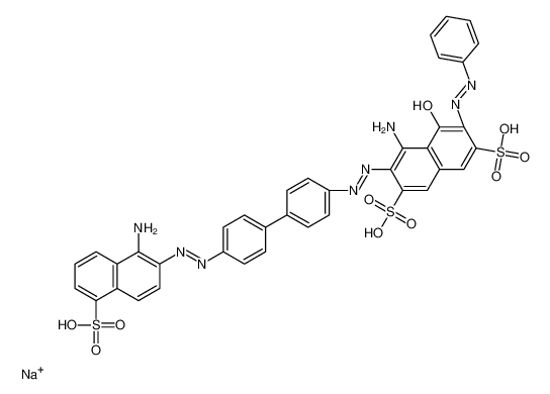 Picture of 4-amino-3-[[4-[4-[(1-amino-5-sulfonaphthalen-2-yl)diazenyl]phenyl]phenyl]diazenyl]-5-oxo-6-(phenylhydrazinylidene)naphthalene-2,7-disulfonic acid