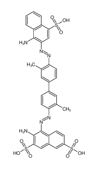 Picture of 3-amino-4-[[4-[4-[(1-amino-4-sulfonaphthalen-2-yl)diazenyl]-3-methylphenyl]-2-methylphenyl]diazenyl]naphthalene-2,7-disulfonic acid