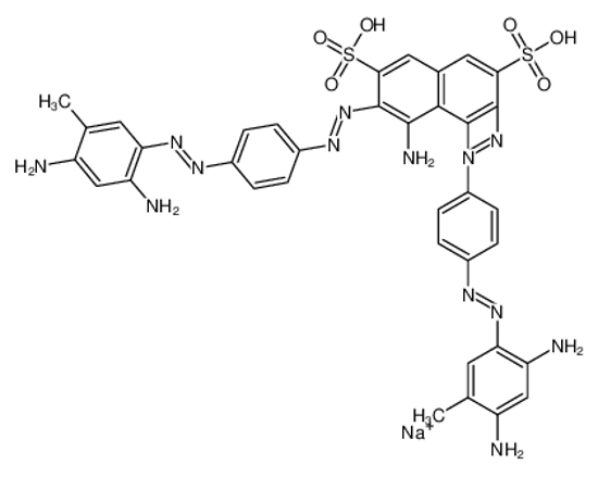 Picture of sodium,4-amino-3-[[4-[(2,4-diamino-5-methylphenyl)diazenyl]phenyl]diazenyl]-6-[[4-[(2,4-diamino-5-methylphenyl)diazenyl]phenyl]hydrazinylidene]-5-oxonaphthalene-2,7-disulfonic acid