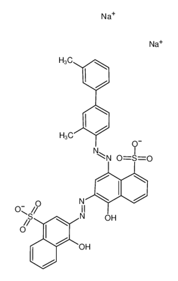 Picture of disodium,(6Z)-8-[2-[2-methyl-4-(3-methylphenyl)phenyl]hydrazinyl]-5-oxo-6-[(E)-(1-oxo-4-sulfonatonaphthalen-2-ylidene)hydrazinylidene]naphthalene-1-sulfonate