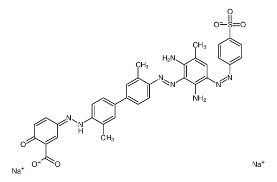 Изображение disodium,(3E)-3-[[4-[4-[[2,6-diamino-3-methyl-5-[(4-sulfonatophenyl)diazenyl]phenyl]diazenyl]-3-methylphenyl]-2-methylphenyl]hydrazinylidene]-6-oxocyclohexa-1,4-diene-1-carboxylate