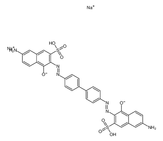Picture of disodium 7-amino-3-[4-[4-[(6-amino-1-hydroxy-3-sulfonato-2-naphth yl)azo]phenyl]phenyl]azo-4-hydroxy-naphthalene-2-sulfonate