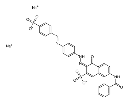 Imagem de Disodium (3E)-7-(benzoylamino)-4-oxo-3-({4-[(E)-(4-sulfonatopheny l)diazenyl]phenyl}hydrazono)-3,4-dihydro-2-naphthalenesulfonate