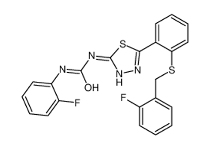 Изображение 1-(2-fluorophenyl)-3-[5-[2-[(2-fluorophenyl)methylsulfanyl]phenyl]-1,3,4-thiadiazol-2-yl]urea
