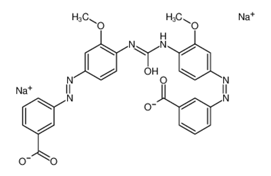 Picture of disodium,3-[[4-[[4-[(3-carboxylatophenyl)diazenyl]-2-methoxyphenyl]carbamoylamino]-3-methoxyphenyl]diazenyl]benzoate