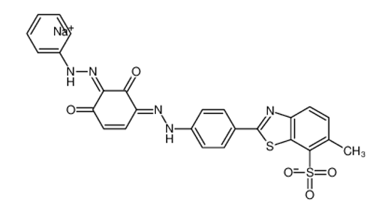Imagem de sodium,2-[4-[(2E)-2-[(5E)-4,6-dioxo-5-(phenylhydrazinylidene)cyclohex-2-en-1-ylidene]hydrazinyl]phenyl]-6-methyl-1,3-benzothiazole-7-sulfonate