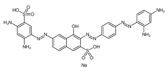 Picture of 2-Naphthalenesulfonic acid, 3-[2-[4-[2-(2,4-diaminophenyl)diazenyl]phenyl]diazenyl]-6-[2-(2,4-diamino-5-sulfophenyl)diazenyl]-4-hydroxy-, disodium salt
