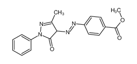 Picture of methyl 4-[(3-methyl-5-oxo-1-phenyl-4H-pyrazol-4-yl)diazenyl]benzoate