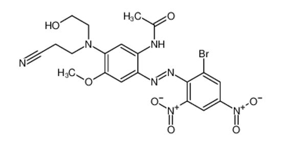 Picture of N-[2-[(2-bromo-4,6-dinitrophenyl)azo]-5-[(2-cyanoethyl)(2-hydroxyethyl)amino]-4-methoxyphenyl]acetamide