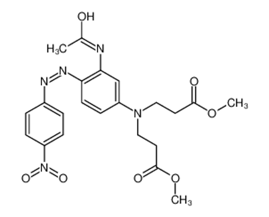 Picture of Dimethyl 3,3'-({3-acetamido-4-[(E)-(4-nitrophenyl)diazenyl]phenyl }imino)dipropanoate (non-preferred name)