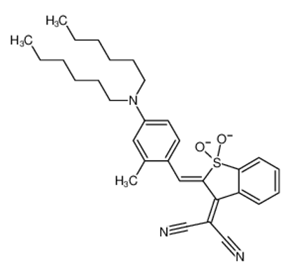 Imagem de (2Z)-3-(Dicyanomethylene)-2-[4-(dihexylamino)-2-methylbenzylidene ]-2,3-dihydro-1H-1-benzothiophene-1,1-diolate