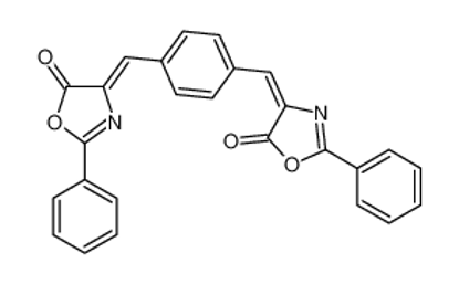 Picture of (4E)-4-[[4-[(E)-(5-oxo-2-phenyl-1,3-oxazol-4-ylidene)methyl]phenyl]methylidene]-2-phenyl-1,3-oxazol-5-one