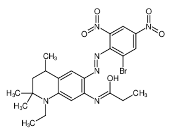 Picture of N-[6-[(2-bromo-4,6-dinitrophenyl)diazenyl]-1-ethyl-2,2,4-trimethyl-3,4-dihydroquinolin-7-yl]propanamide