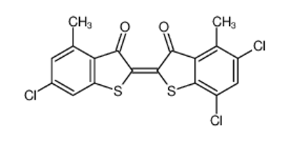 Picture of (2Z)-5,7-dichloro-2-(6-chloro-4-methyl-3-oxo-1-benzothiophen-2-ylidene)-4-methyl-1-benzothiophen-3-one