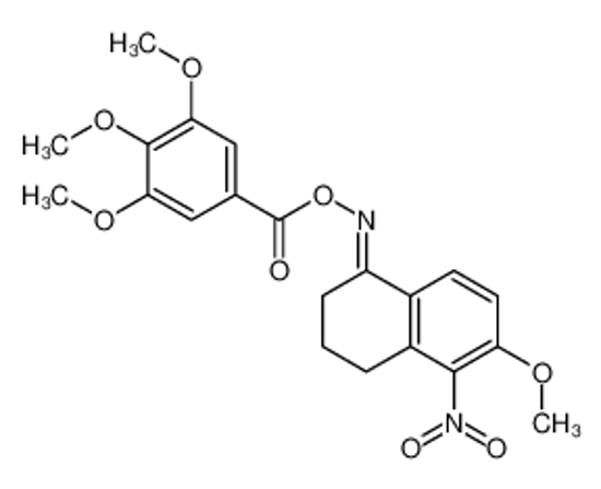 Picture of [(E)-(6-methoxy-5-nitro-3,4-dihydro-2H-naphthalen-1-ylidene)amino] 3,4,5-trimethoxybenzoate