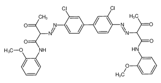 Picture of 2-[[2-chloro-4-[3-chloro-4-[[1-(2-methoxyanilino)-1,3-dioxobutan-2-yl]diazenyl]phenyl]phenyl]diazenyl]-N-(2-methoxyphenyl)-3-oxobutanamide