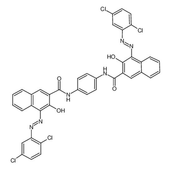 Picture of N,N'-phenylene-1,4-bis[4-[(2,5-dichlorophenyl)azo]-3-hydroxynaphthalene-2-carboxamide]