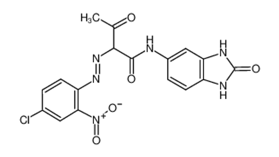 Picture of 2-[(4-chloro-2-nitrophenyl)diazenyl]-3-oxo-N-(2-oxo-1,3-dihydrobenzimidazol-5-yl)butanamide