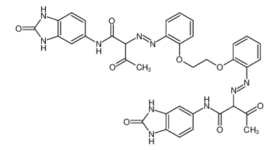 Picture of 2-[[2-[2-[2-[[1,3-dioxo-1-[(2-oxo-1,3-dihydrobenzimidazol-5-yl)amino]butan-2-yl]diazenyl]phenoxy]ethoxy]phenyl]diazenyl]-3-oxo-N-(2-oxo-1,3-dihydrobenzimidazol-5-yl)butanamide