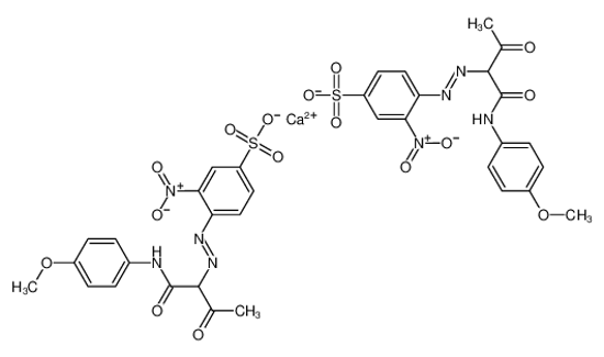 Picture of calcium,4-[[1-(4-methoxyanilino)-1,3-dioxobutan-2-yl]diazenyl]-3-nitrobenzenesulfonate