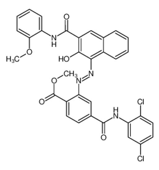 Picture of methyl 4-[(2,5-dichlorophenyl)carbamoyl]-2-[(2Z)-2-[3-[(2-methoxyphenyl)carbamoyl]-2-oxonaphthalen-1-ylidene]hydrazinyl]benzoate