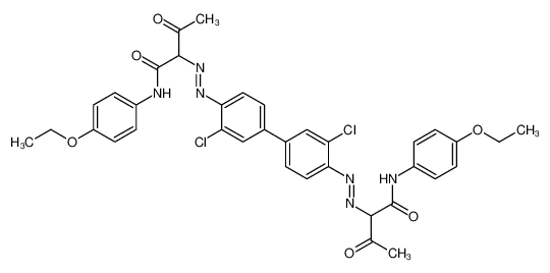 Picture of 2,2'-[(3,3'-dichloro[1,1'-biphenyl]-4,4'-diyl)bis(azo)]bis[N-(4-ethoxyphenyl)-3-oxobutyramide]
