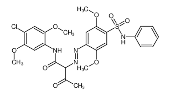 Picture of N-(4-chloro-2,5-dimethoxyphenyl)-2-[[2,5-dimethoxy-4-(phenylsulfamoyl)phenyl]diazenyl]-3-oxobutanamide