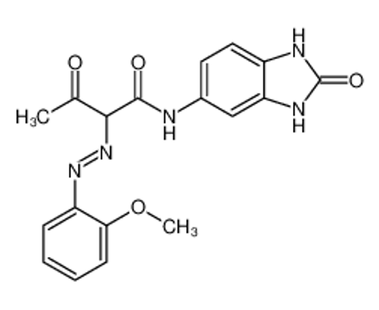 Picture of 2-[(2-methoxyphenyl)diazenyl]-3-oxo-N-(2-oxo-1,3-dihydrobenzimidazol-5-yl)butanamide