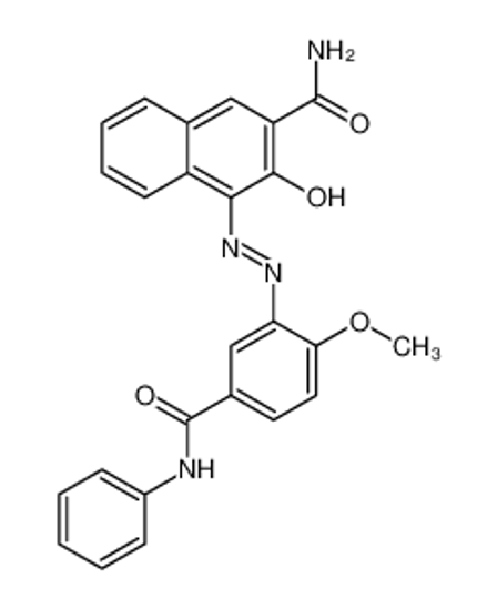 Imagem de (4Z)-4-[[2-methoxy-5-(phenylcarbamoyl)phenyl]hydrazinylidene]-3-oxonaphthalene-2-carboxamide