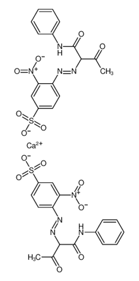 Picture of calcium,4-[(1-anilino-1,3-dioxobutan-2-yl)diazenyl]-3-nitrobenzenesulfonate