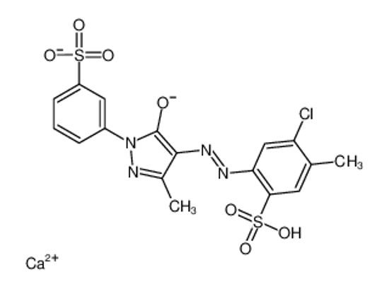 Picture of calcium,4-chloro-5-methyl-2-[[3-methyl-5-oxo-1-(3-sulfonatophenyl)-4H-pyrazol-4-yl]diazenyl]benzenesulfonate
