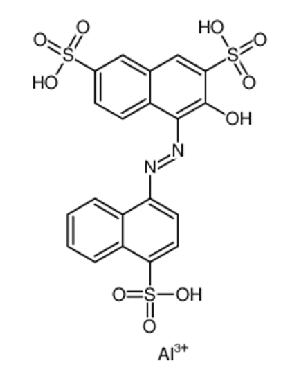 Picture of 2,7-Naphthalenedisulfonic acid, 3-hydroxy-4-[2-(4-sulfo-1-naphtha lenyl)diazenyl]-, aluminum salt (1:1)
