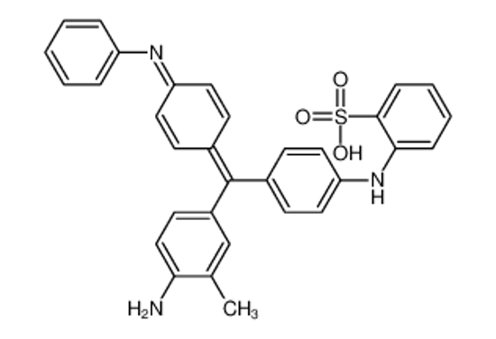 Picture of 2-[(4-{(4-Amino-3-methylphenyl)[4-(phenylimino)-2,5-cyclohexadien -1-ylidene]methyl}phenyl)amino]benzenesulfonic acid
