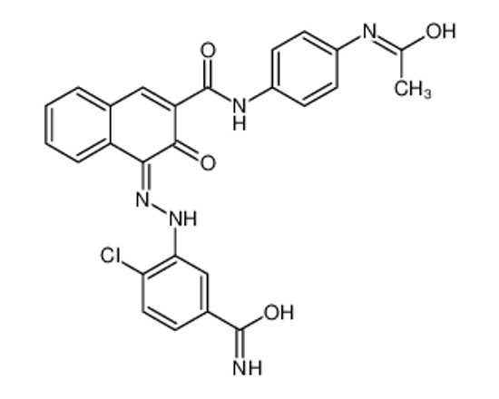 Изображение (4Z)-N-(4-acetamidophenyl)-4-[(5-carbamoyl-2-chlorophenyl)hydrazinylidene]-3-oxonaphthalene-2-carboxamide