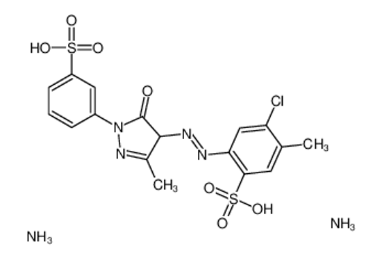 Picture of diazanium,4-chloro-5-methyl-2-[[3-methyl-5-oxo-1-(3-sulfonatophenyl)-4H-pyrazol-4-yl]diazenyl]benzenesulfonate