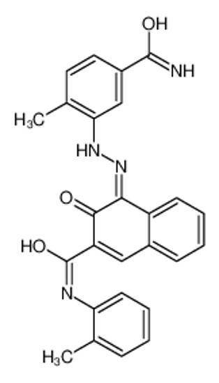 Изображение (4Z)-4-[(5-carbamoyl-2-methylphenyl)hydrazinylidene]-N-(2-methylphenyl)-3-oxonaphthalene-2-carboxamide