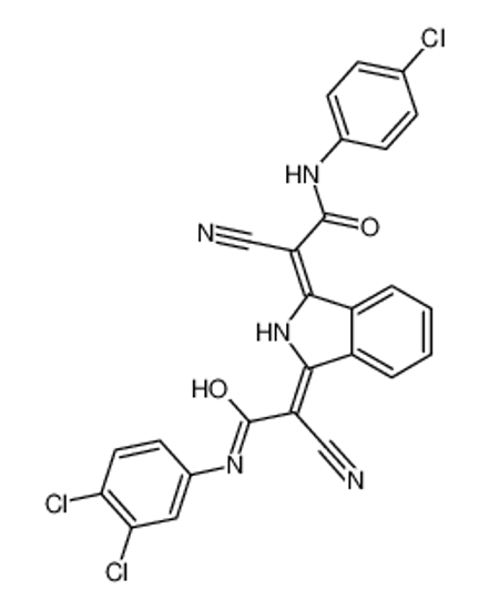 Picture of (2E)-N-(4-chlorophenyl)-2-cyano-2-[(3Z)-3-[1-cyano-2-(3,4-dichloroanilino)-2-oxoethylidene]isoindol-1-ylidene]acetamide