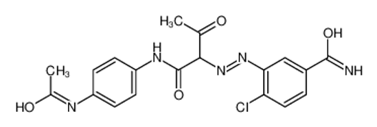 Picture of 3-[[1-(4-acetamidoanilino)-1,3-dioxobutan-2-yl]diazenyl]-4-chlorobenzamide