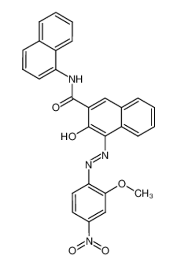 Picture of 3-hydroxy-4-(2-methoxy-4-nitro-phenylazo)-[2]naphthoic acid-[1]naphthylamide