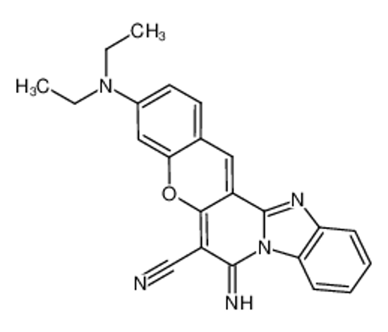 Picture of (7e)-3-(diethylamino)-7-imino-7h-chromeno[3',2':3,4]pyrido[1,2-a]benzimidazole-6-carbonitrile